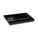 Rubbermaid Regeneration Drawer Organizer - 9 Compartment(s) - 1.3" Height x 14" Width x 9.4" Depth - 70% Recycled - Black - Plastic - 1 Each