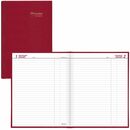 Brownline&reg; Traditional Daily Hard Cover Bound Journal 10" x 7-7/8" Red English