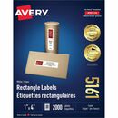 Avery&reg; Easy Peel(R) Address Labels, Sure Feed(TM) Technology, Permanent Adhesive, 1" x 4" , 2,000 Labels (5161)