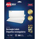 Avery&reg; Easy Peel(R) Return Address Labels, Sure Feed(TM) Technology, Permanent Adhesive, 1/2" x 1-3/4" , 2,000 Labels (5267)
