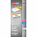 Avery&reg; Garment Friendly Clip Style Name Badge Kit for Laser and Inkjet Printers, 2¼" x 3½"
