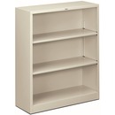 HON Brigade Steel Bookcase | 3 Shelves | 34-1/2"W | Light Gray Finish