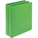 Samsill Earth's Choice Plant-Based Durable 1 Inch 3 Ring View Binders - 2 Pack - Lime Green