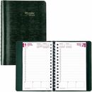 Brownline&reg; Essential Daily Diary Twin Wire 8x5" English Green