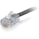 C2G-25ft Cat6 Non-Booted Network Patch Cable (Plenum-Rated) - Black
