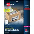 Avery&reg; Waterproof Shipping Labels with Ultrahold&reg; Permanent Adhesive, 5-1/2" x 8-1/2" , 20 Labels for Laser Printers (15516)