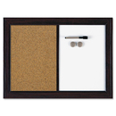 Quartet Espresso Combination Dry Erase/Cork Board
