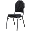 Lorell Round High-Back Upholstered Stack Chairs