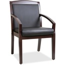 Lorell Sloping Arms Wood Frame Guest Chair