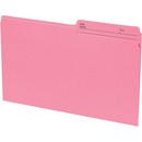 Basics® Coloured Reversible File Folders Legal Pink 100/box