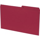 Basics® Coloured Reversible File Folders Legal Burgundy 100/box