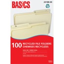 Basics&reg; Recycled Reversible File Folders Legal Manilla 100/box