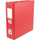 Basics® Round Ring Binder 3" Red