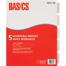 Basics® Insertable Indexes Clear 5 Tabs