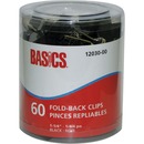 Basics&reg; Fold-Back Clips 1-1/4" 60/tub