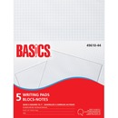 Basics® Writing Pad Quad Letter 96 shts 5 pads/pkg