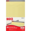 Basics® Perforated Pads 8-1/2x13-15/16" Canary 50shts/pad 10 pads/pkg