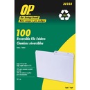 OP Brand 1/2 Tab Cut Legal Recycled Storage Folder