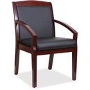 Lorell Sloping Arms Wood Frame Guest Chair