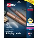 Avery&reg; Shipping Labels, Glossy Clear, 2" x 4" , 100 Labels (6522)