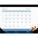 House of Doolittle Monthly Deskpad Calendar Seasonal Holiday Depictions 22 x 17 Inches