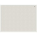 U Brands Linen Cork Linen Bulletin Board, 23" x 17" , White Wood Frame (3264U00-01)