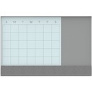 U Brands Magnetic Glass Dry Erase 3-in-1 Calendar Board