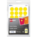 Avery&reg; Removable Colour Coding Labelsfor Laser and Inkjet Printers, ¾" , Yellow