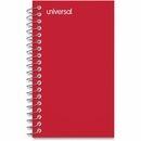Universal Wirebound Memo Book, Narrow Rule, Red Cover, (50) 5 x 3 Sheets, 12/Pack