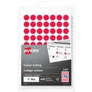 Avery&reg; Removable Colour Coding Labels Handwrite, ½" , Red