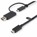 StarTech.com 3ft USB-C Cable with USB-A Adapter - 2-in-1 Hybrid Dock Cable