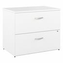 Bush Business Furniture Studio C 2 Drawer Lateral File Cabinet - 35.7" x 23.4"29.8" - 2 x File Drawer(s) - Finish: White, Thermofused Laminate (TFL)