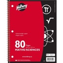 Hilroy Maths And Science 80page Coil Notebook, 3 Hole With Margin