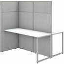 Bush Business Furniture Easy Office 60W 2 Person Cubicle Desk Workstation with 66H Panels