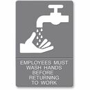 Headline Signs Employees Wash Hands Sign