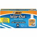 BIC Wite Out Quick Dry Correction Fluid, 22 mL, White, Goes on Easy With A Reduced Dry Time, 12-Count Pack