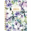 At-A-Glance Badge Floral Weekly/Monthly Planner 8-1/2" x 6" Bilingual Purple/Green