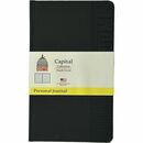 Dome Personal Journal - 5 x 8 Inch Softcover Black Lined Journal Notebook