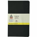 Dome Personal Journal - 5 x 8 Inch Hardcover Black Lined Journal Notebook