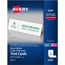 Avery&reg; Large Tent Cards for Laser and Inkjet Printers, 3½" x 11"