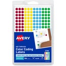 Avery&reg; Assorted Removable See-Through Color Dots