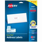 Avery&reg; Easy Peel&reg; Address Labels with Sure Feed™ Technology - 1" Width x 2 5/8" Length - Permanent Adhesive - Rectangle - Inkjet - White - Paper - 30 / Sheet - 25 Total Sheets - 750 Total Label(s) - 750 / Pack AVE8160