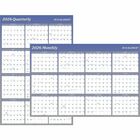 At-A-Glance Vertical Horizontal Reversible Erasable Wall Calendar - Large - Yearly - 12 Month - January 2026 to December 2026 - 36" x 24" Sheet Size - White Sheet - Blue - Laminate - Erasable, Reversible, Write on/Wipe off, Unruled Daily Block, Year Date  AAGA1102