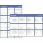At-A-Glance Vertical Horizontal Reversible Erasable Wall Calendar - Extra Large - Yearly - 12 Month - January 2026 to December 2026 - 48" x 32" Sheet Size - White Sheet - Blue - Laminate - Erasable, Reversible, Write on/Wipe off, Unruled Daily Block - 1 E AAGA1152