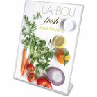 Deflecto Superior Image Slanted Sign Holders - 7" Width x 5" Height - Top Loading - Plastic - Clear - 1 Each DEF590301