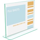 Deflecto Superior Image Premium Green Edge Sign Holder - 11" Width x 8.5" Height - Side-loading, Bottom Loading - 1 Each DEF5991890