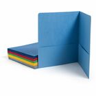 Smead Letter Recycled Pocket Folder - 8 1/2" x 11" - 2 Pocket(s) - 11 pt. - Leatherette - Blue, Dark Blue, Gray, Green, Red, Yellow - 10% Recycled - 25 / Box SMD87850