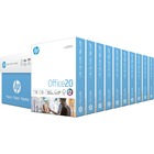 HP Office20 Paper - White - 92 Brightness - Letter - 8 1/2" x 11" - 20 lb Basis Weight - Smear Resistant, Quick Drying, Acid-free - White - 500 Sheets per Ream - 10 / Carton HEW112101