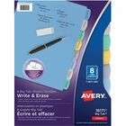 Avery&reg; Big Tab™ Write & Erase Plastic Dividers, 8 tabs, 1 set - 8 x Divider(s) - Write-on Tab(s) - 8 - 8 Tab(s)/Set - 8.5" Divider Width x 11" Divider Length - 3 Hole Punched - Multicolor Plastic Divider - Multicolor Plastic Tab(s) - 8 / Set AVE16171