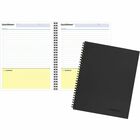 Mead QuickNotes Professional Planner Notebook - Action - 8 1/2" x 11" Sheet Size - Spiral Bound - Assorted - Linen - Perforated, Pocket, Notes Area - 1 Each MEA06066